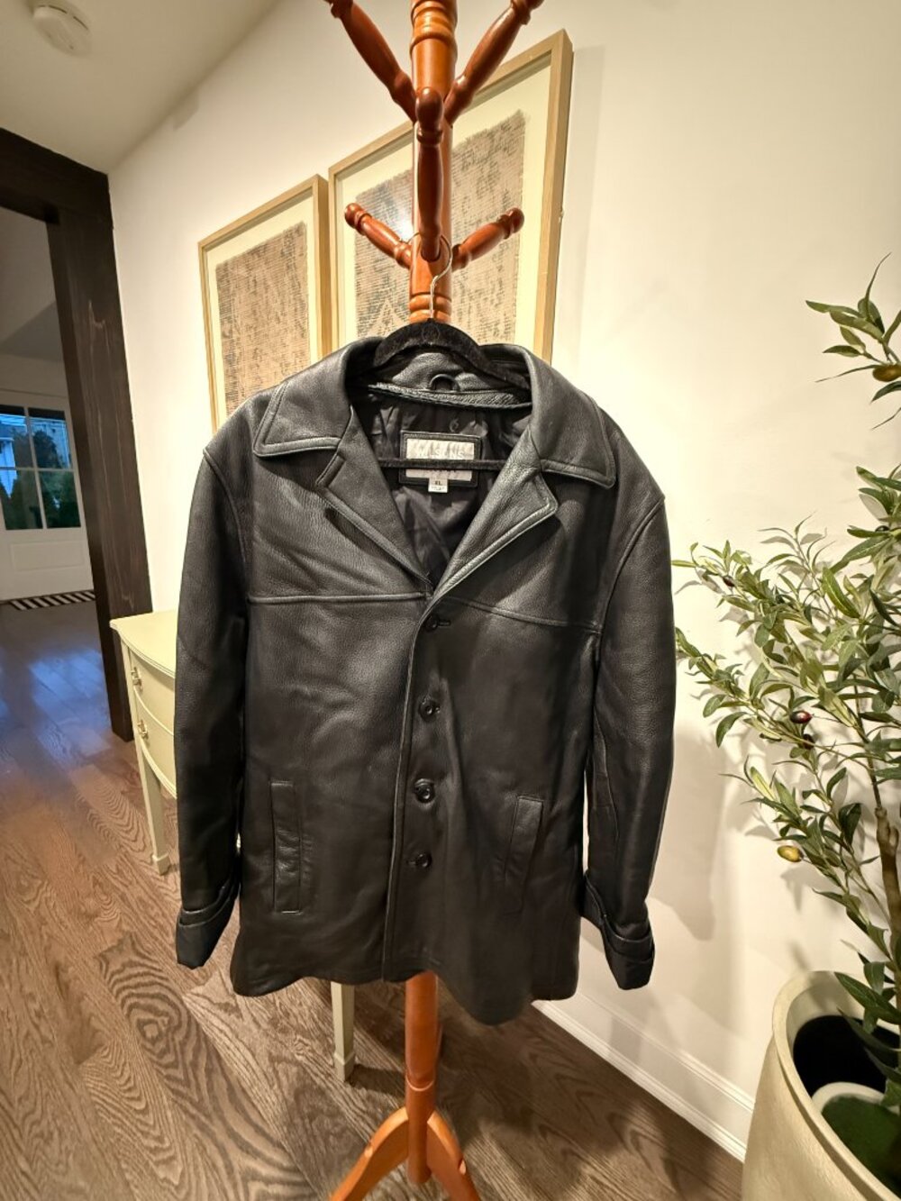 Wilsons Leather M. Julian Black Leather Blazer — Size XL